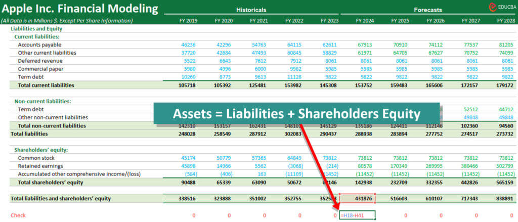 Apple balance sheet check