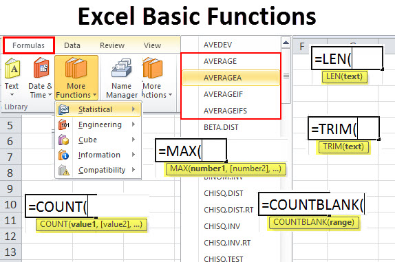 Excel Basic Functions