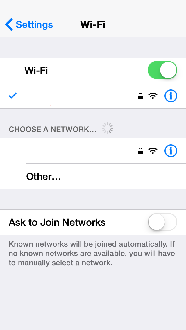 iOS 8 Disable Wi-Fi