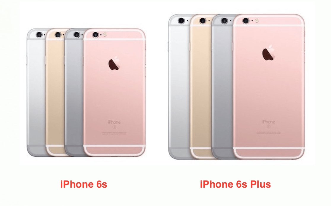 iPhone 6s and iPhone 6s colour variants
