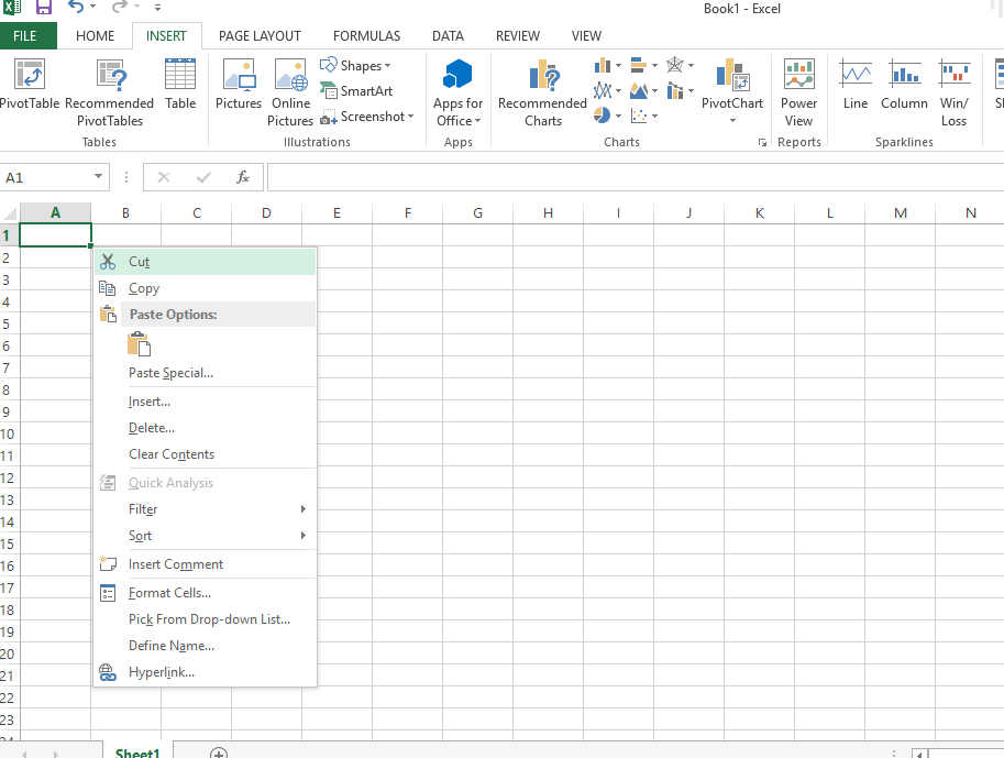 excel options