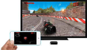 Gaming on Apple TV using iPhone device