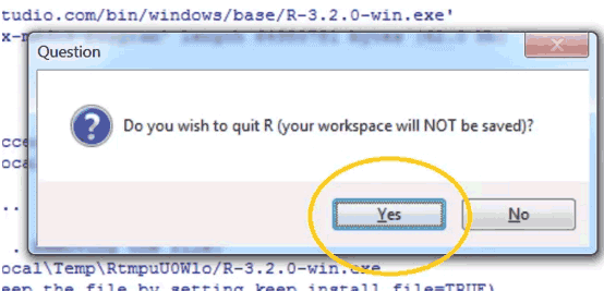 R Tools Technology - Quit R