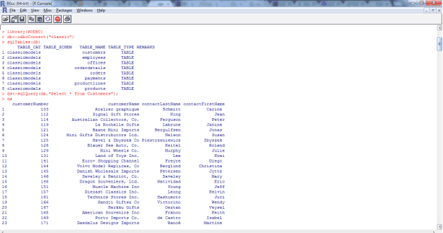 R Tools Technology - database