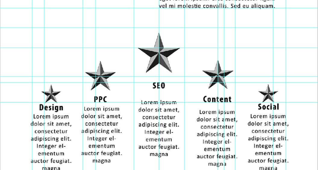 14 services headings and text