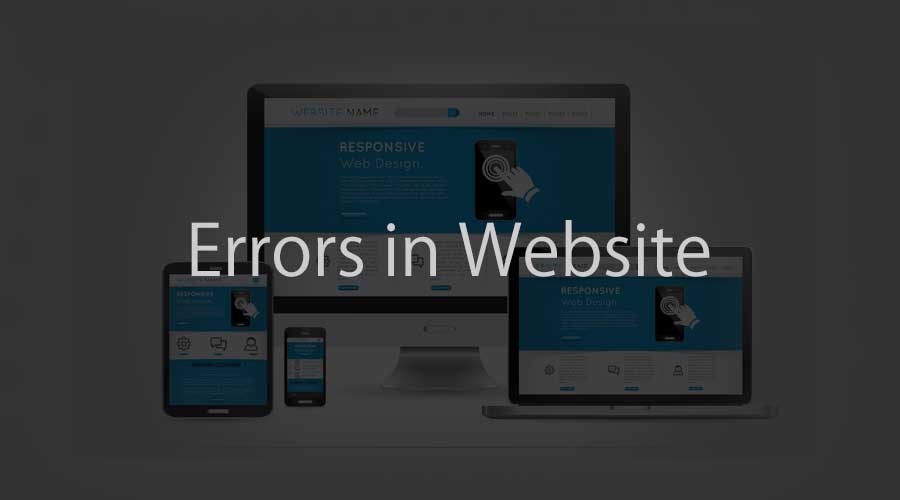 errors in website