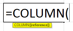 Column formula in Excel