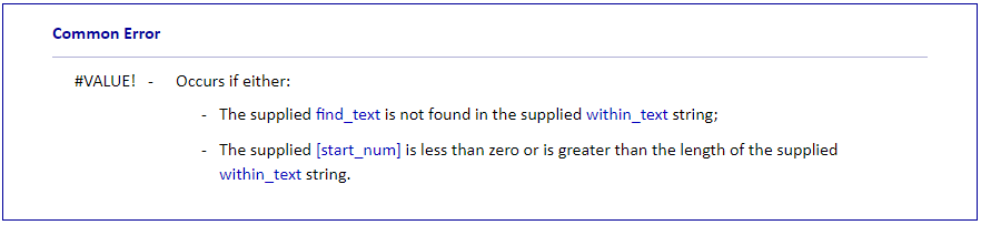 FIND Function Error