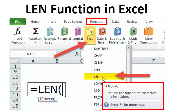 LEN in Excel