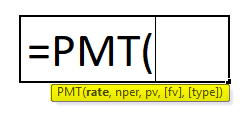 PMT Formula in Excel