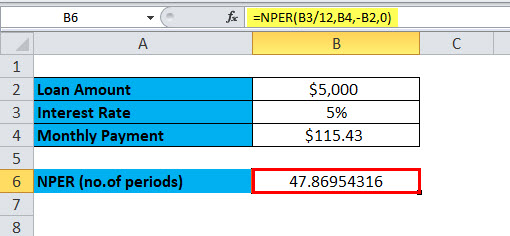 rate function in excel-RATE Example 6-3