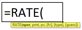 RATE Formula in Excel