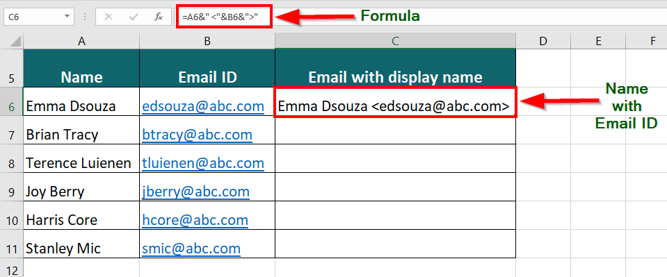 Using Ampersand Operator (&) step 3