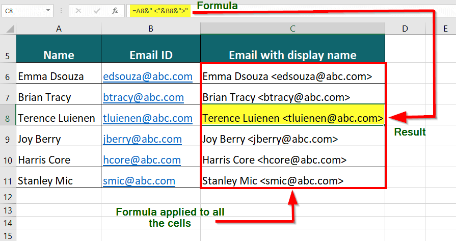 Using Ampersand Operator (&) step 3.1