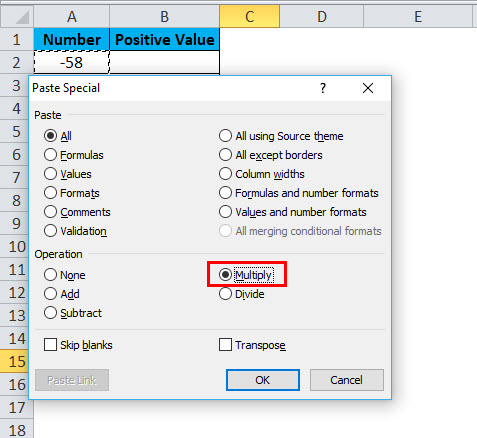 Select Multiply option Example 4-8