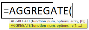 AGGREGATE Reference Formula