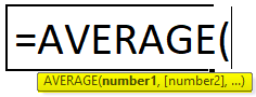 AVERAGE formula