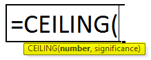 CEILING Formula in Excel