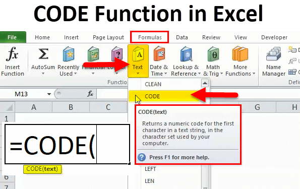 CODE in Excel