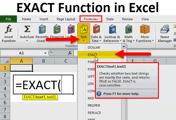 EXACT Function in Excel