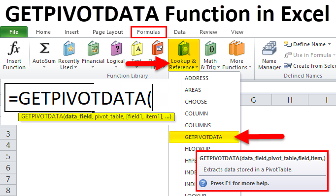 GETPIVOTDATA Function in Excel
