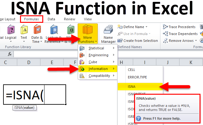 ISNA Function in Excel