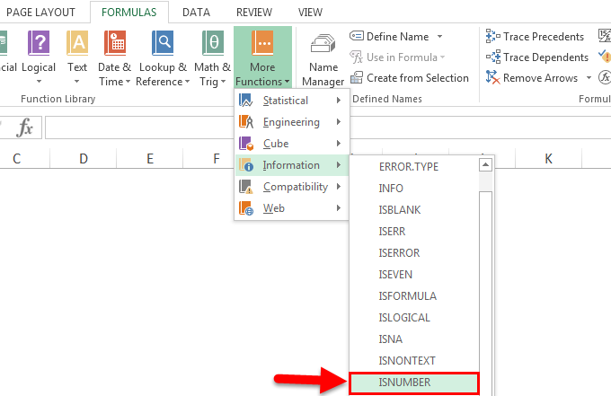ISNUMBER Function step 4