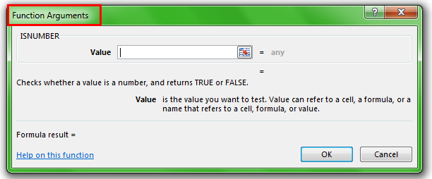 ISNUMBER Function step 5