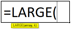 LARGE Formula in Excel