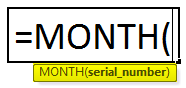 MONTH Formula