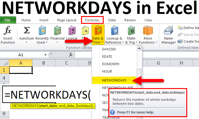 NETWORKDAYS Function in Excel