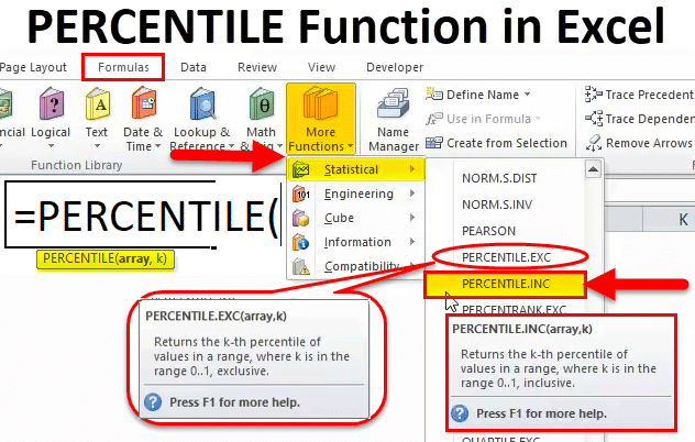 PERCENTILE in Excel