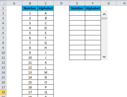 SCROLLBAR Example 1-13