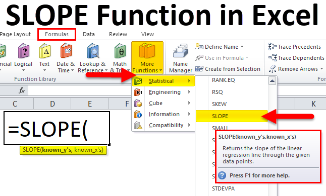 SLOPE Function in Excel