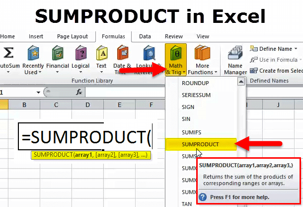 SUMPRODUCT Function in Excel