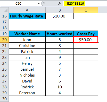 Absolute Reference Example 1-6