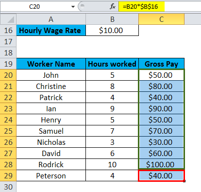 Absolute Reference Example 1-7