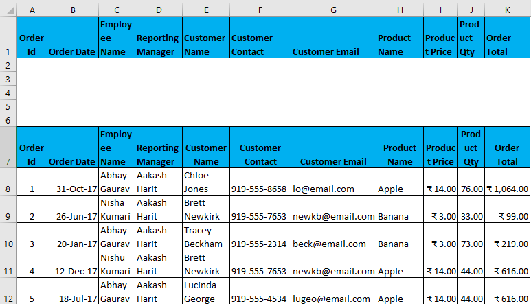 Advanced Filter Example 1-1