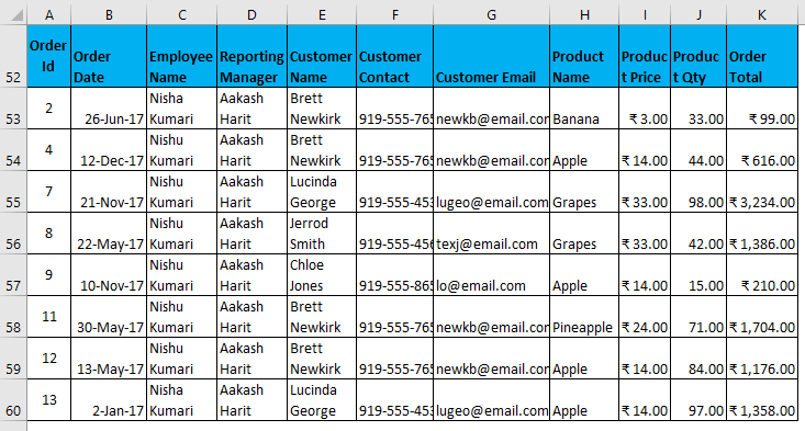 Advanced Filter Example 3-5