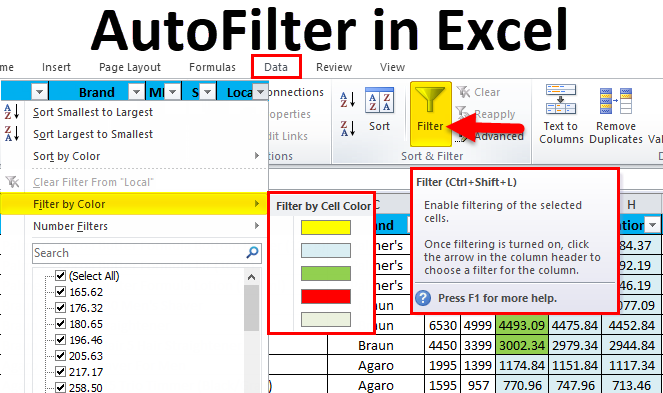 AutoFilter in Excel