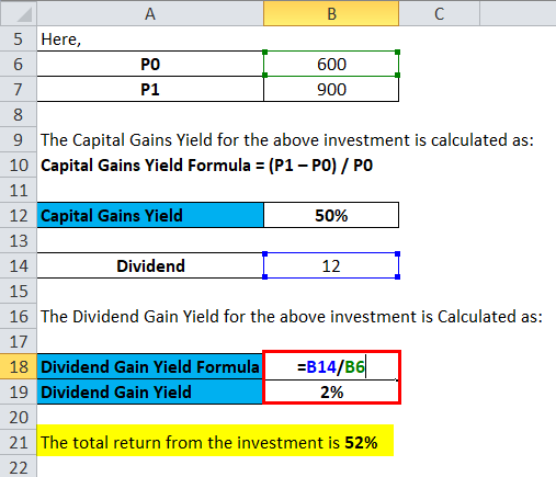 Capital Gains Yield Example 1-2