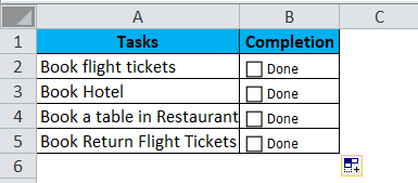 CheckList Example 1-6