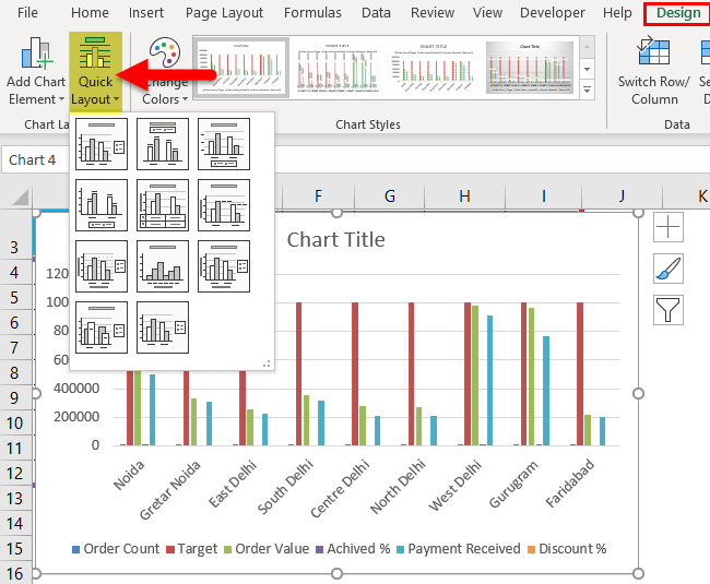 Clustered Column Chart Example 1-7