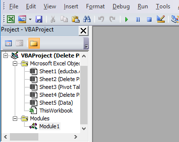 VBA editor