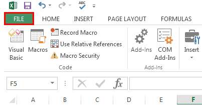 Developer Tab Step 1