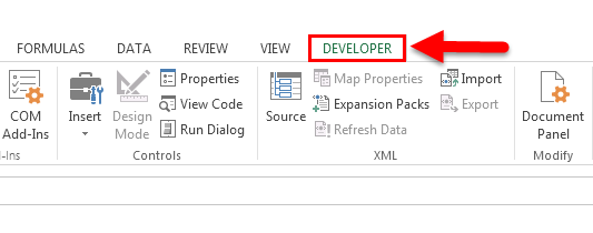 Developer Tab Step 4