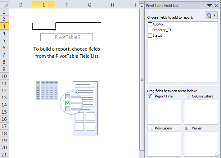 Excel Pivot Table Example 1-4