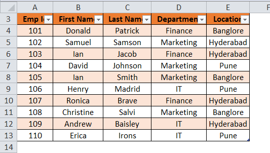 Excel Table Step 2-2
