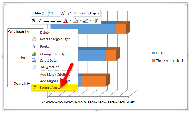 Gantt chart step 12