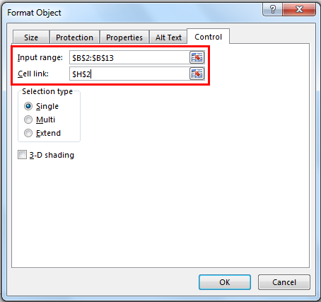 List box example step 1